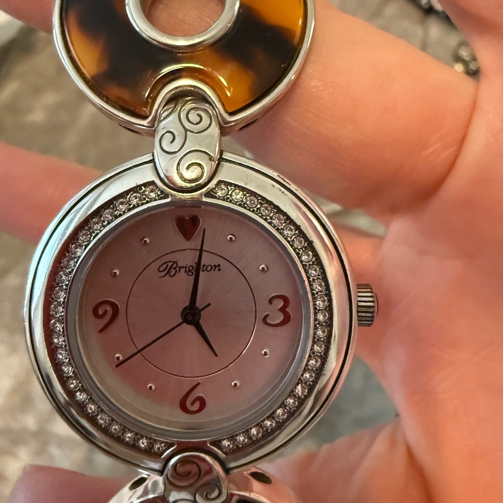 Brighton Silver and Brown Vintage-Inspired Watch